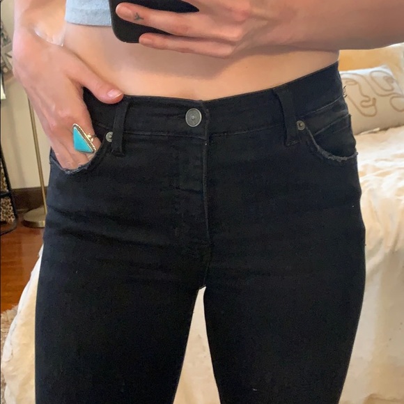 Mid Rise black free people jeans - Picture 4 of 4